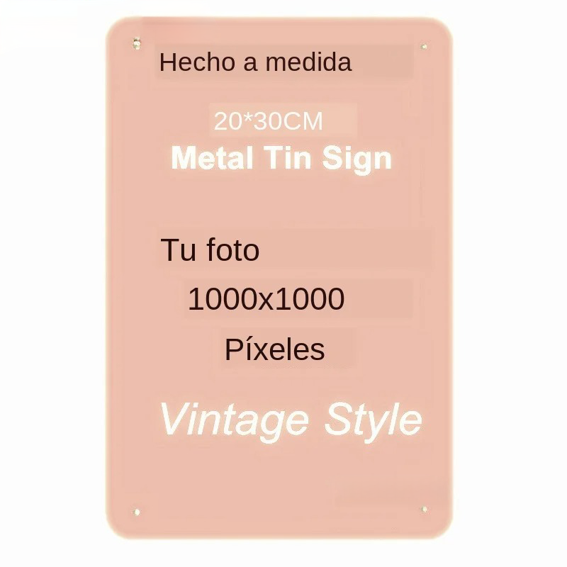 Home Bar Cafe - Gepersonaliseerd metalen bord in vintage-stijl, 20×30