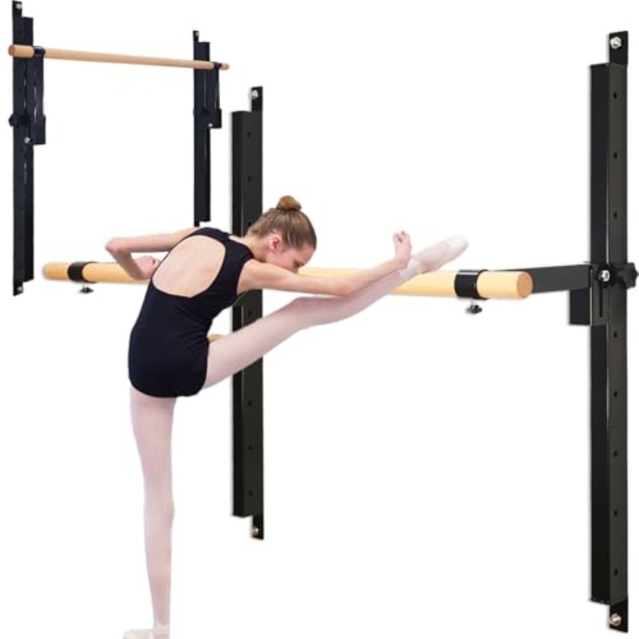 Home Bar And Gym - Wandbevestigde balletbar, 4ft/5ft hoogteverstelbaar, opklapbaar, voor