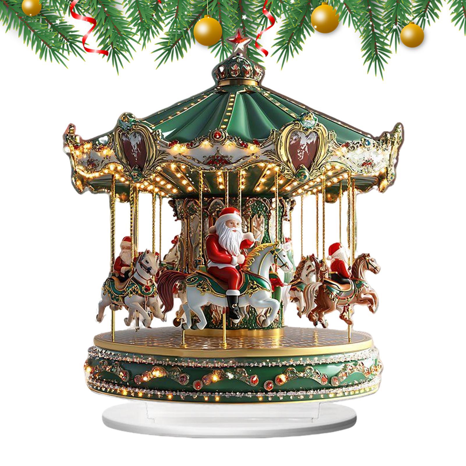 Home Bar Shelves - Kerstcarrousel Acryl 2D Home Decor Kerstman