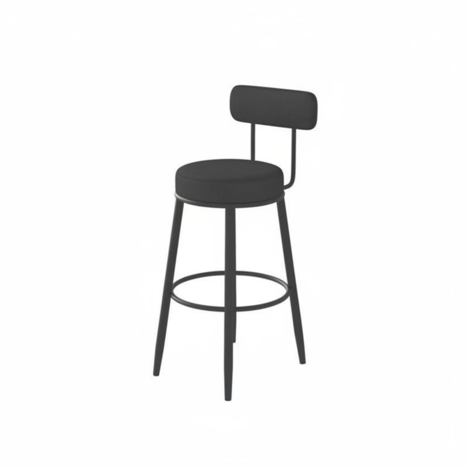 Home Bar Seating - Gestoffeerde kruk met lage rugleuning Minimalistisch