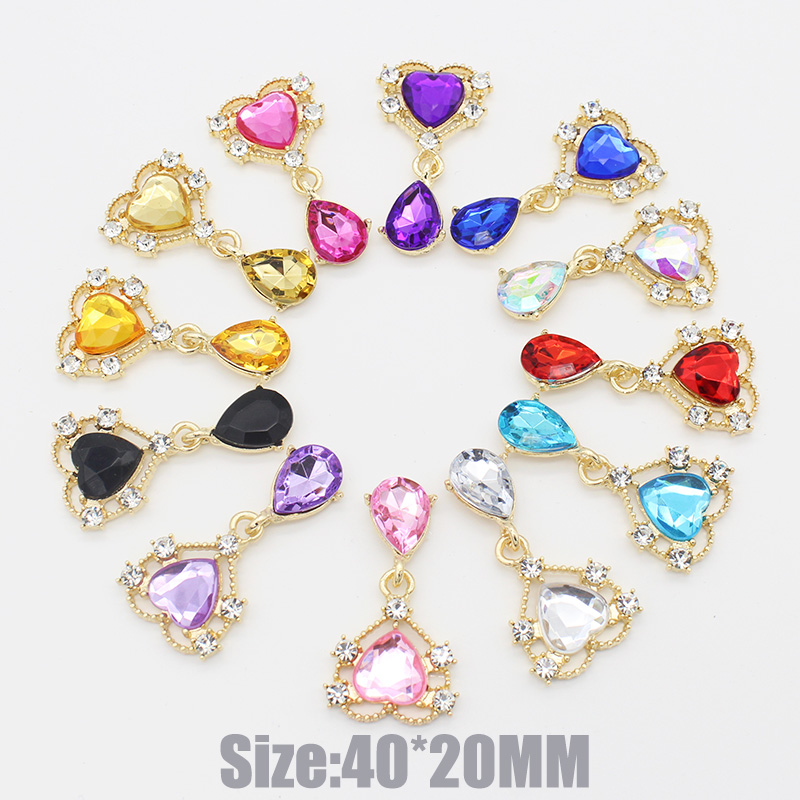 Cocktail Recipe Book - 10Pc 20*40mm NIEUWE Hart Kristal Strass