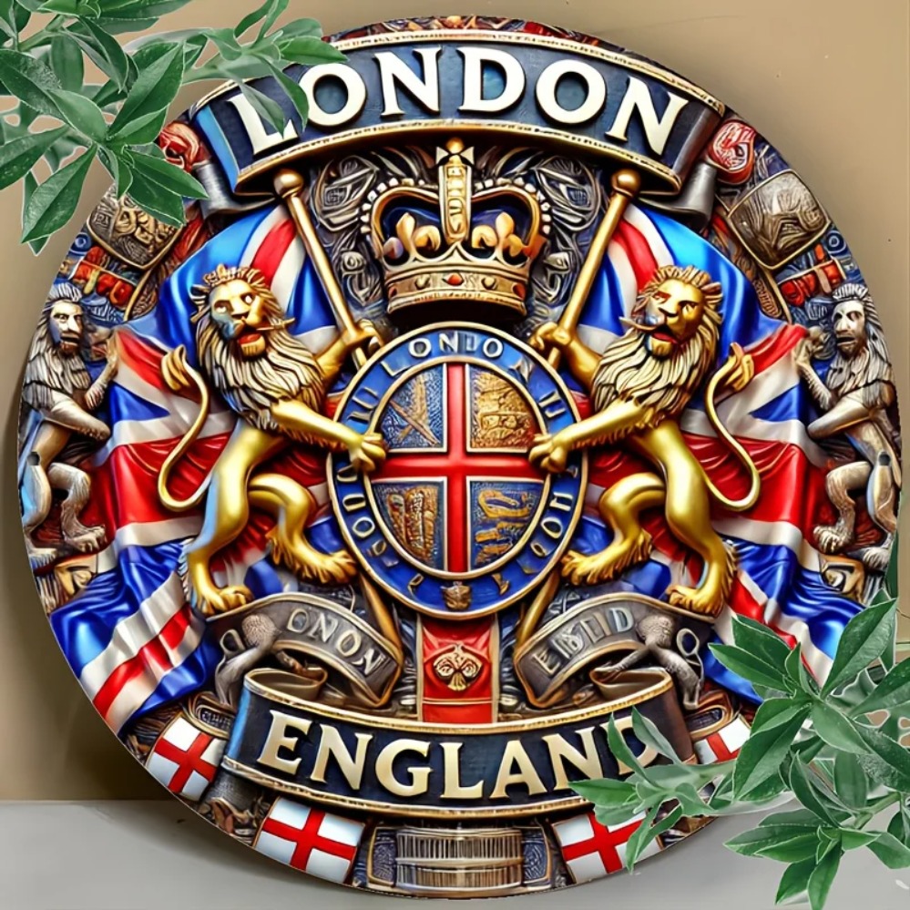 Home Bar Lounge - 'Tudor Heraldiek Relic' Emaille Teken -