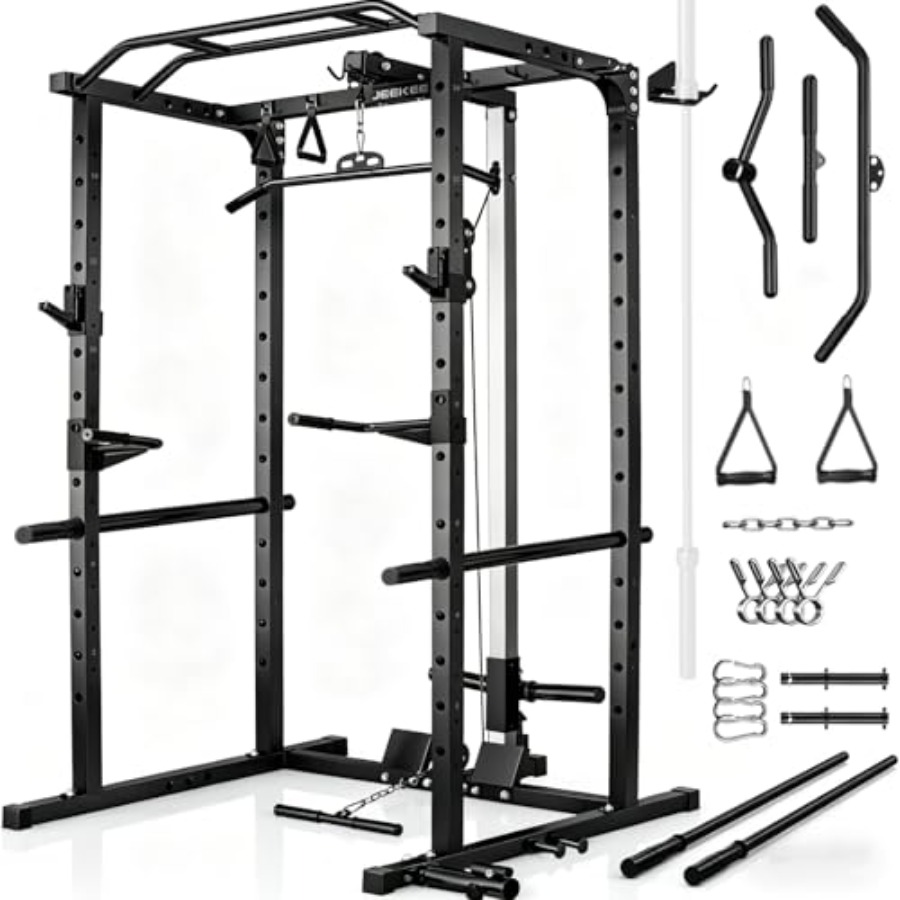 Home Bar And Gym - Homegym power rack met LAT pulldown,