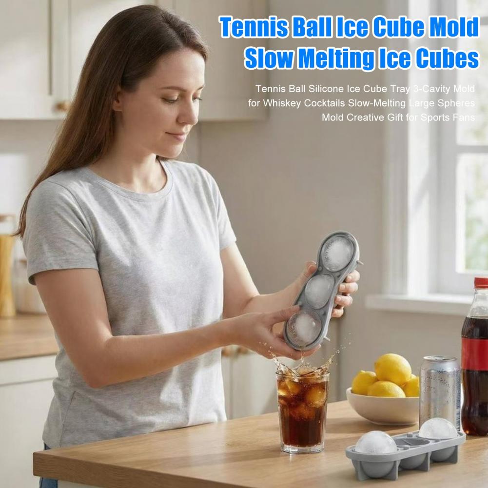Ice Mold Sphere - Verdikte siliconen ijsvorm tennisbal ijsblokjesvorm tennisbal