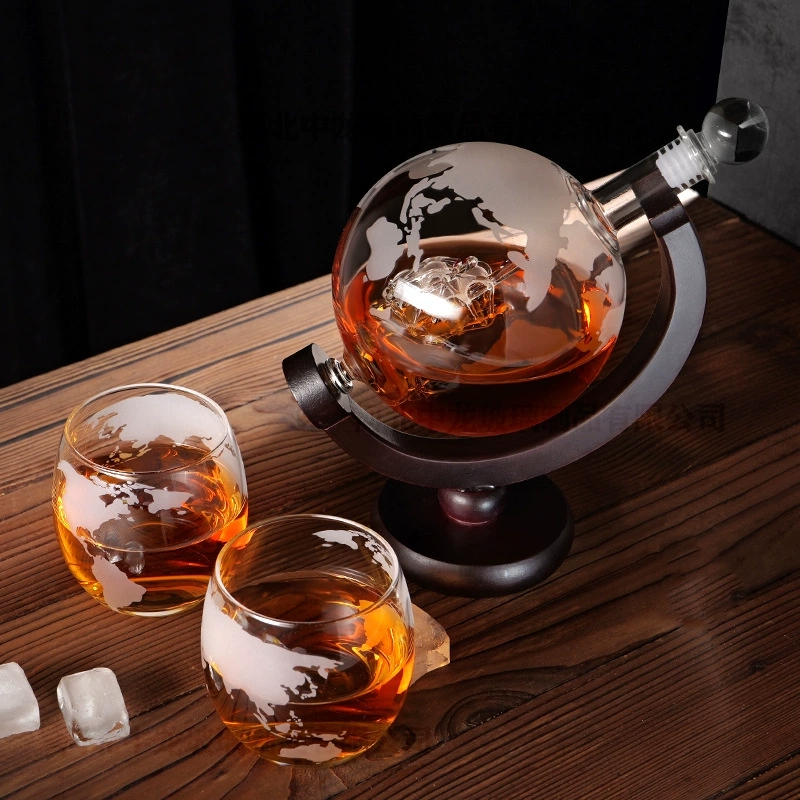 Decanter Globe Set - Creatieve Globe-karafset van 1 liter met