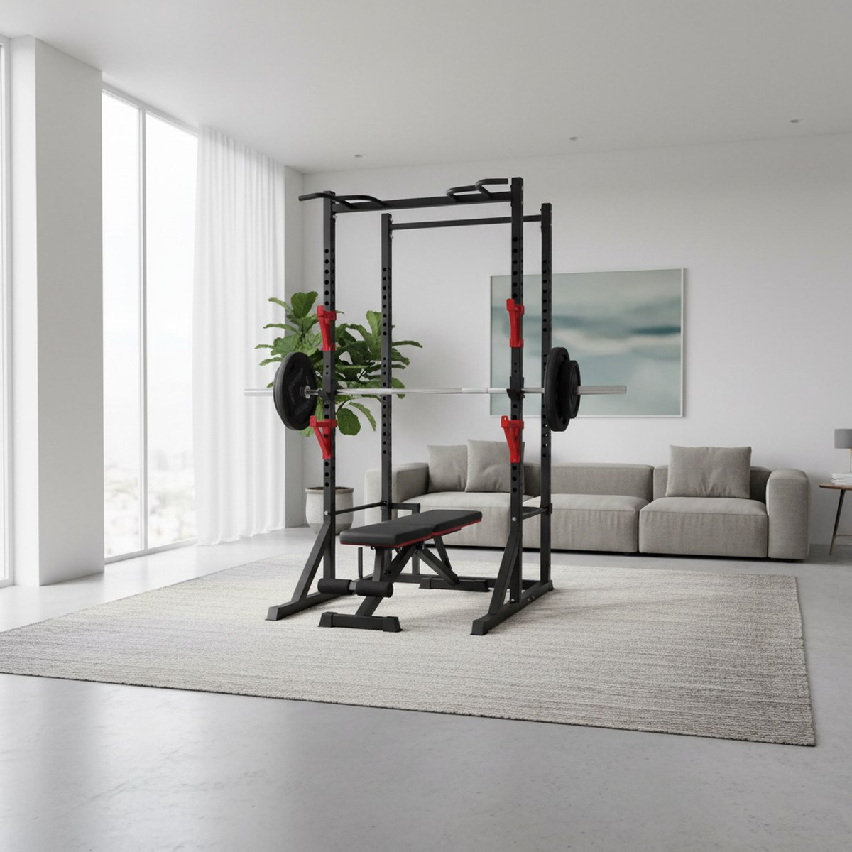 Verstelbaar Power Rack met Pul - Home Bar And Gym recensie en prijs