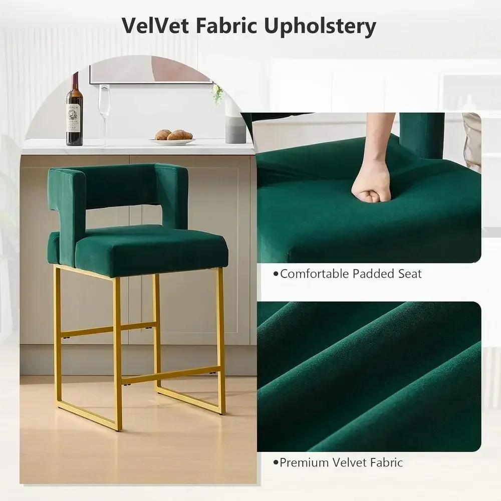 Set van 2 groene fluwelen bark - Home Bar Stools recensie en prijs