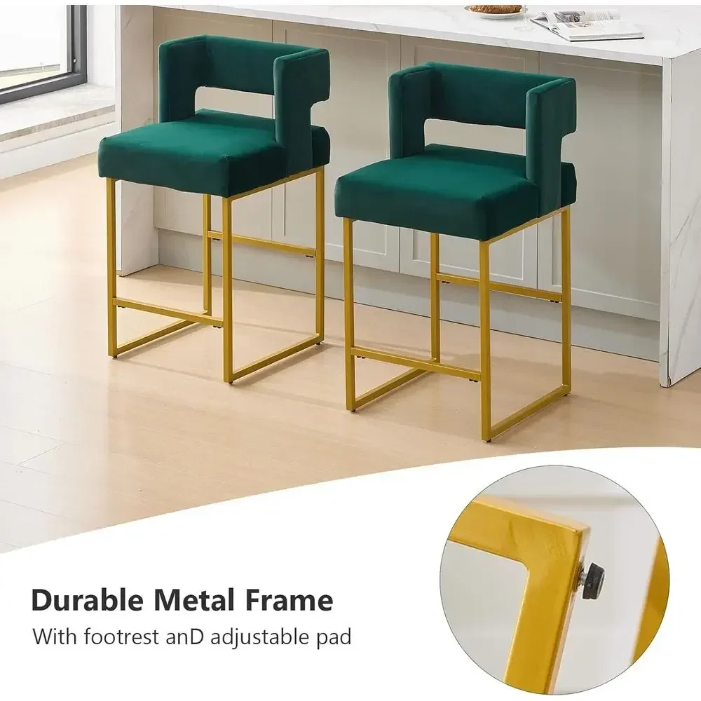 Set van 2 groene fluwelen bark - Home Bar Stools recensie en prijs
