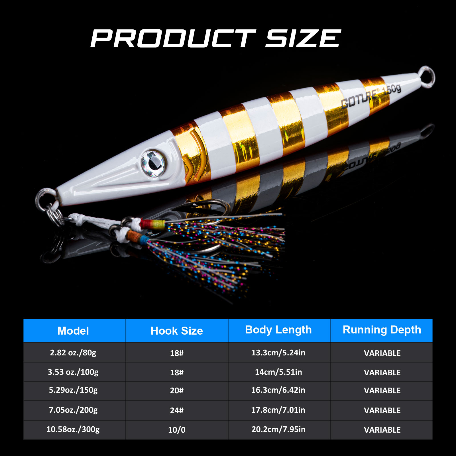 Goture Lichtgevende Snel Zinke - Jigger Double Sided recensie en prijs