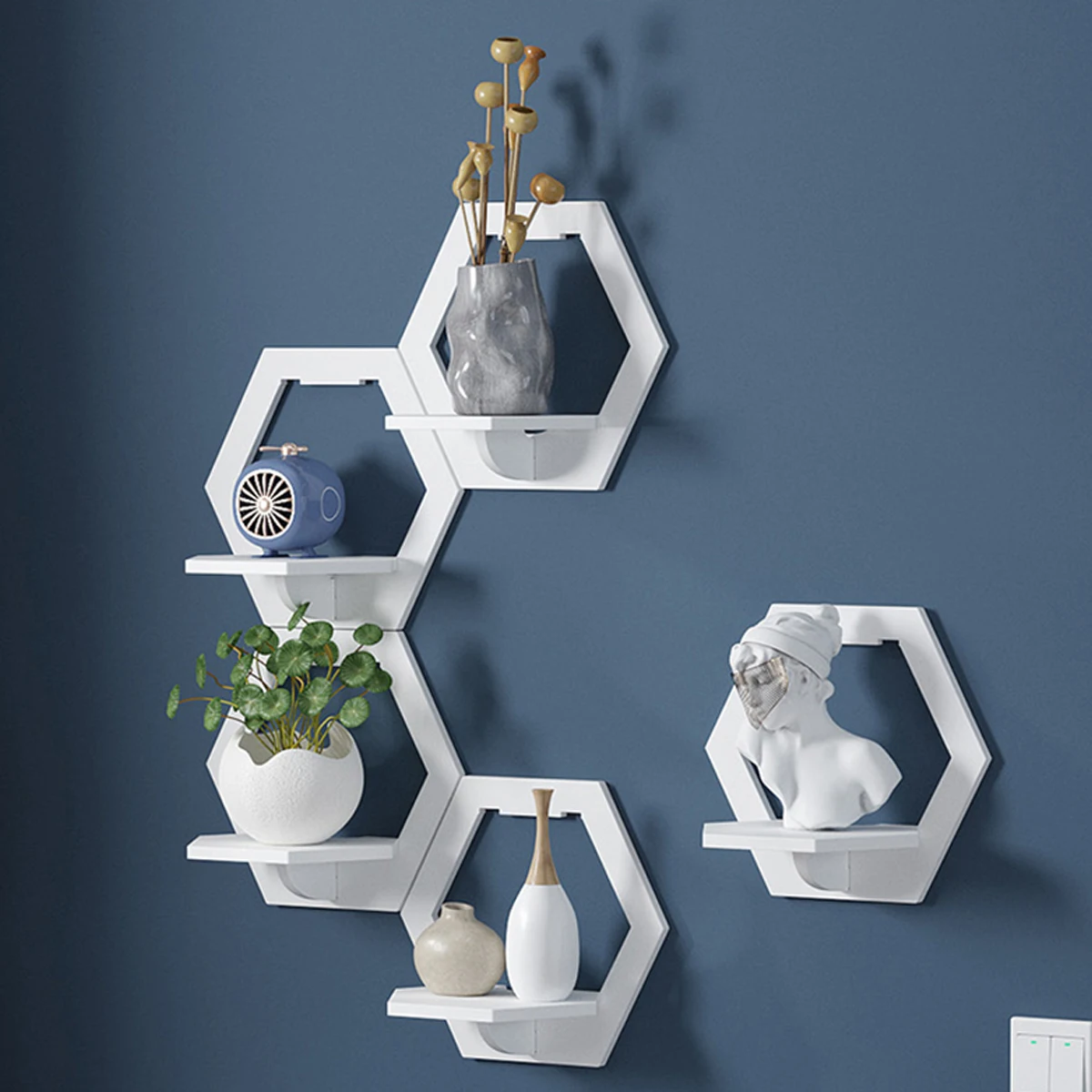 3 stuks zeshoek wandplank punc - Home Bar Shelf recensie en prijs