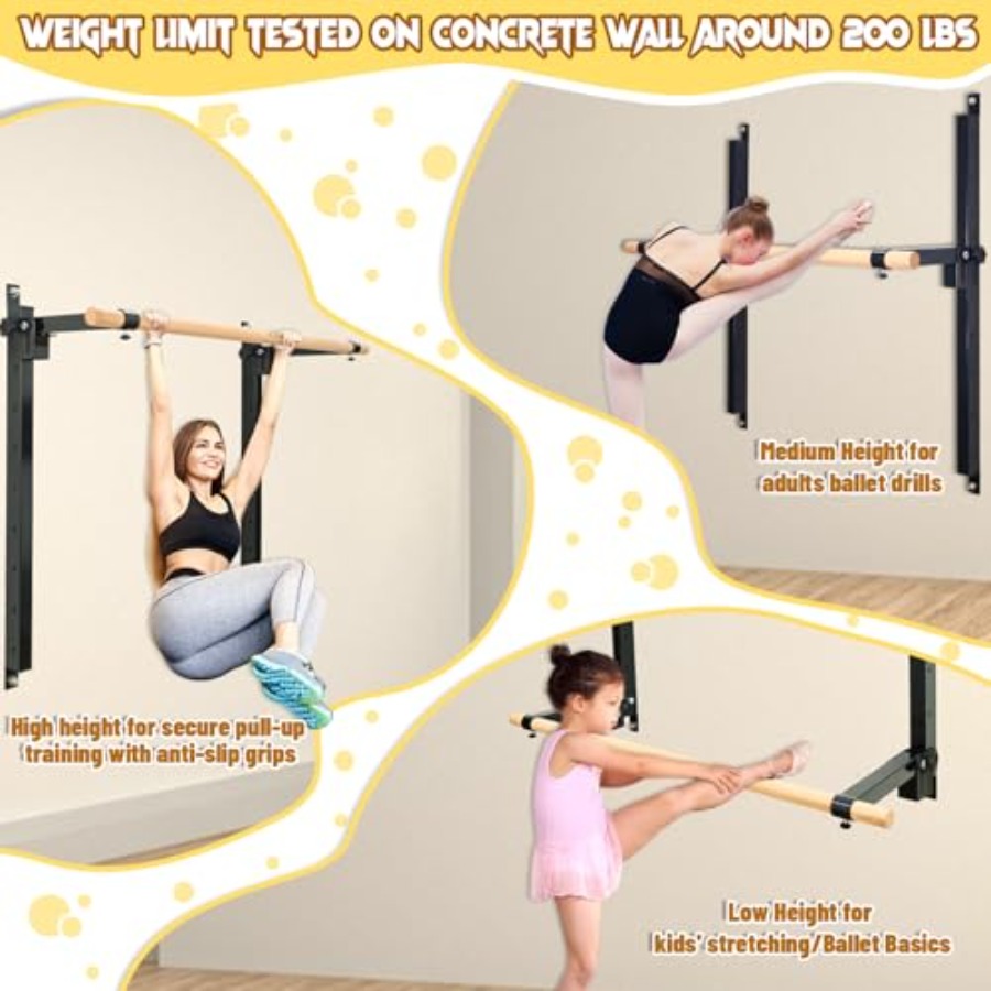 Wandbevestigde balletbar, 4ft/ - Home Bar And Gym recensie en prijs