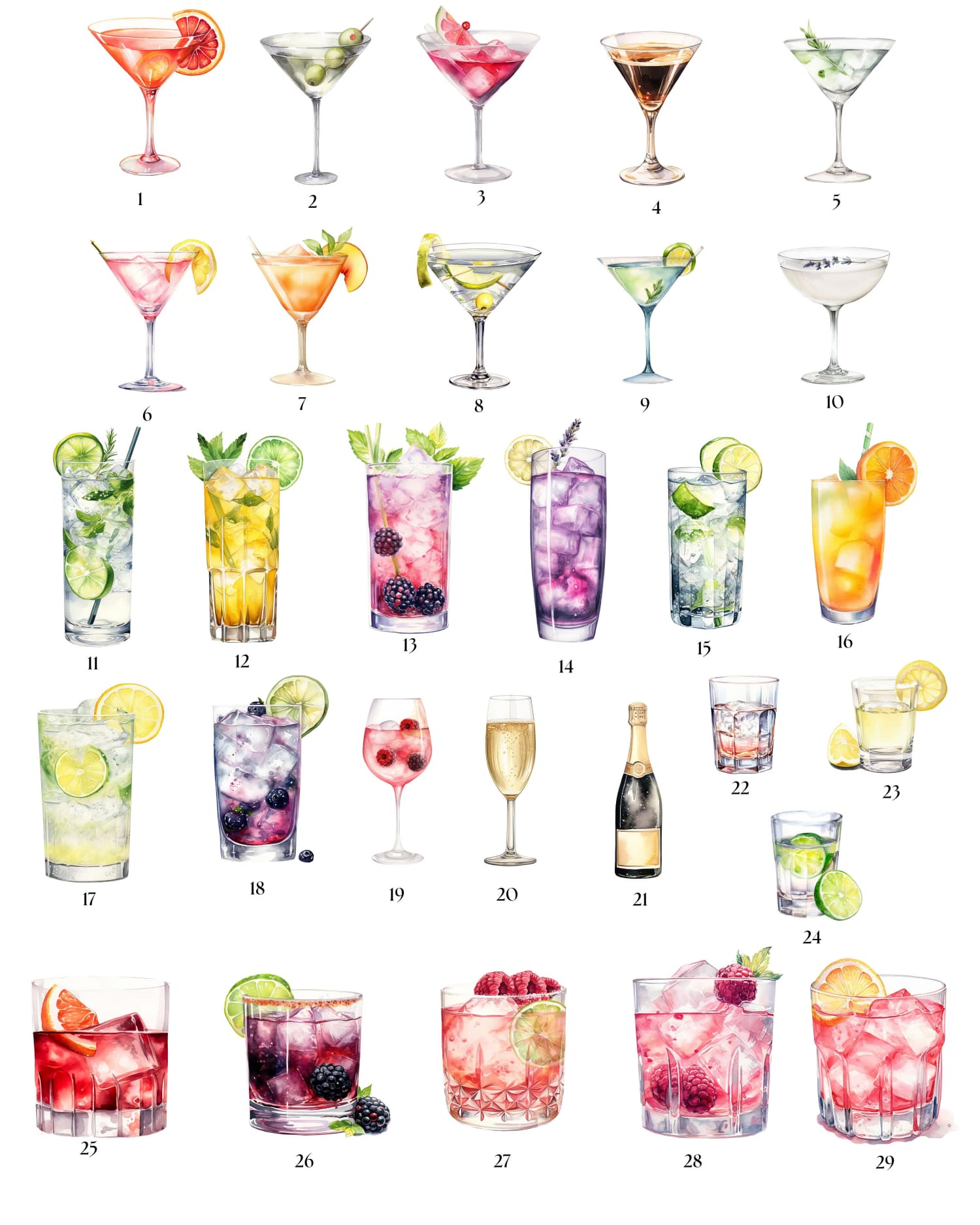 Handtekening drankjes teken |  - Cocktail Recipe Book recensie en prijs