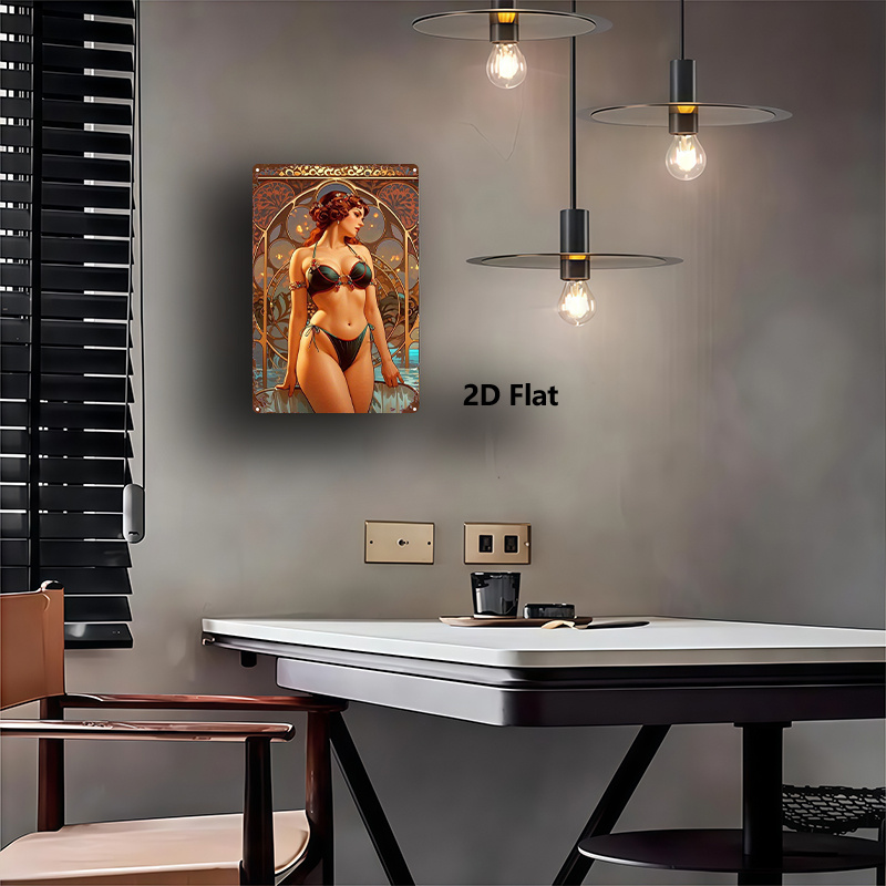 2D plat metalen bord, retro ku - Home Bar And Kitchen recensie en prijs