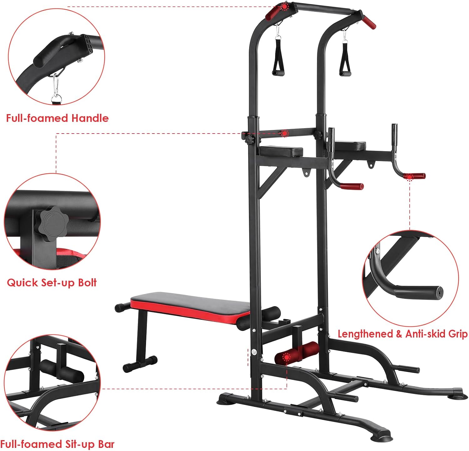 Krachttoren met bank, pull-up  - Home Bar And Gym recensie en prijs