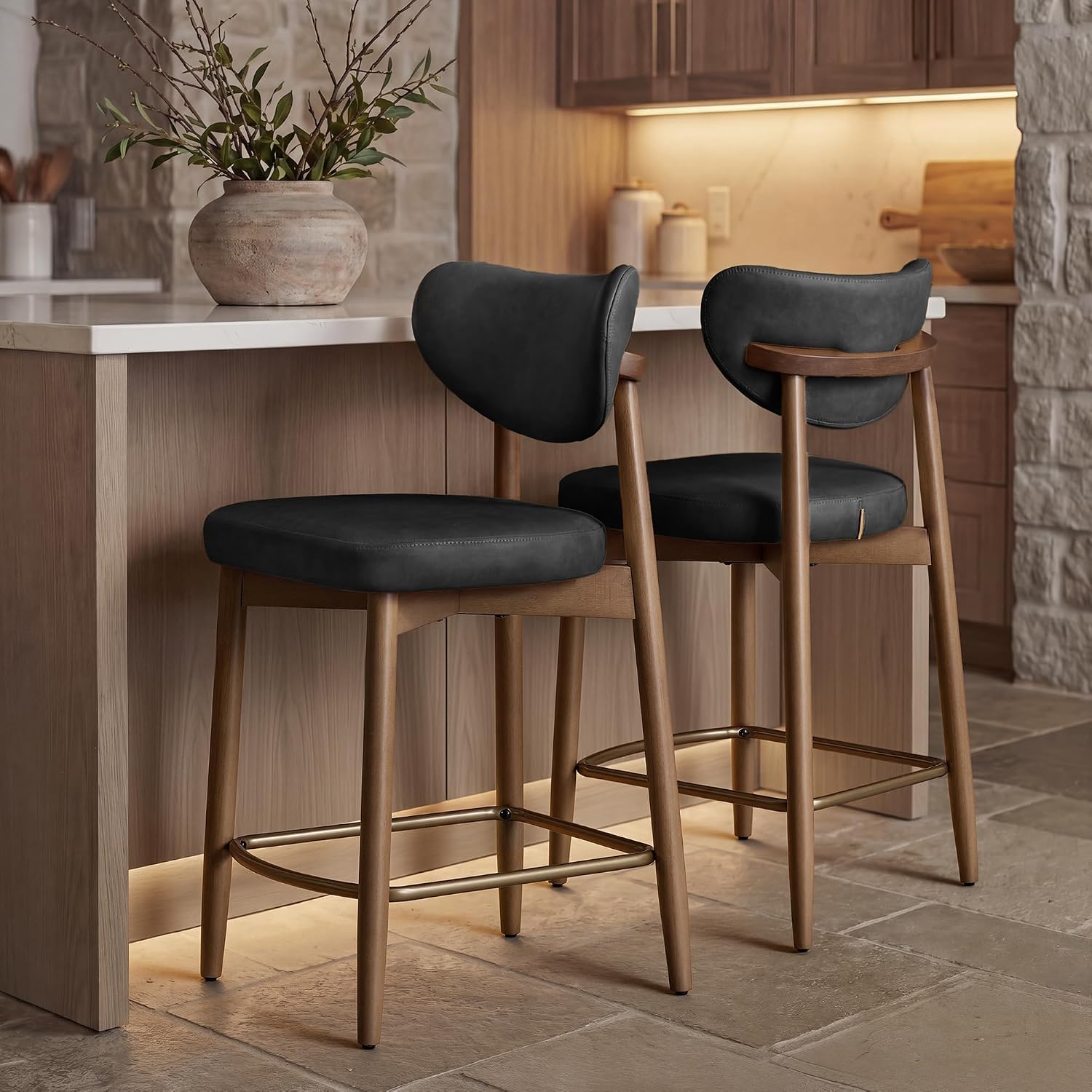 Mid Century Modern houten bark - Home Bar Seating recensie en prijs