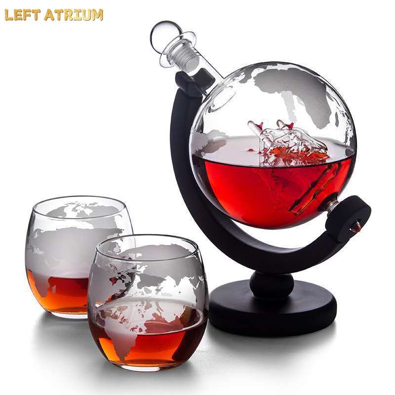 Glazen globevormige karaf, whi - Decanter Globe Set recensie en prijs