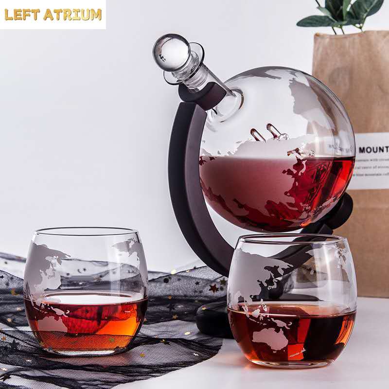 Glazen globevormige karaf, whi - Decanter Globe Set recensie en prijs