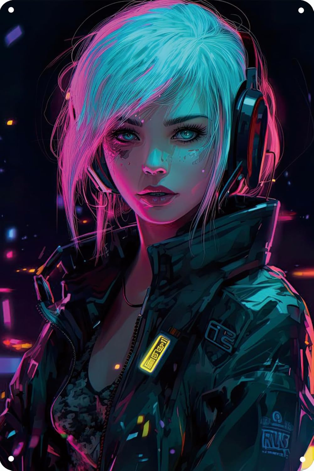 Anime Girl Neon Metal aluminiu - Home Bar And Restaurant recensie en prijs