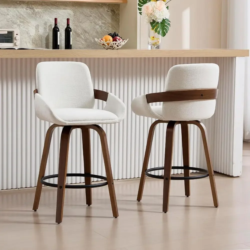 Beige stoffen draaibare barkru - Home Bar Stools recensie en prijs