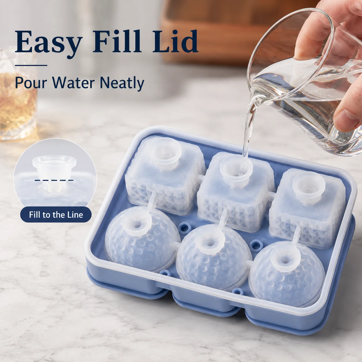 Silicone ijsblokjesvorm voor w - Ice Mold Sphere recensie en prijs