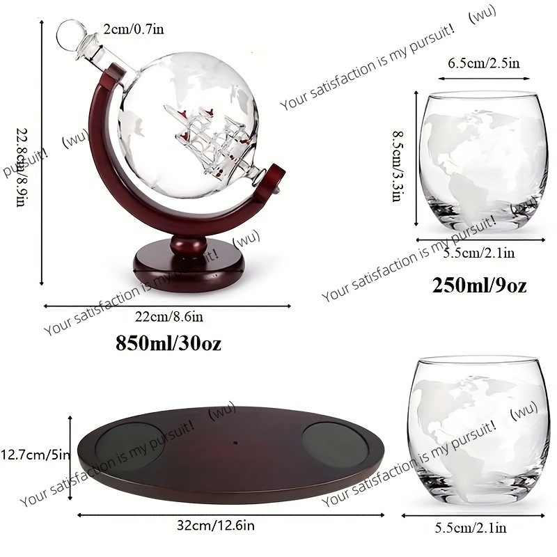 Whisky Decanter Globe Set met  - Decanter Globe Set recensie en prijs