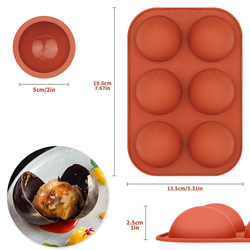 6-holtes halve cirkel silicone - Ice Mold Sphere recensie en prijs