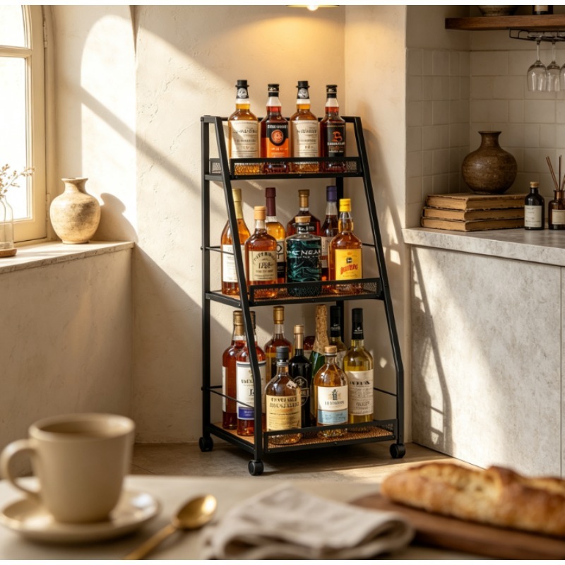 3-laags wijnrek met trapvormig - Home Bar Shelves recensie en prijs
