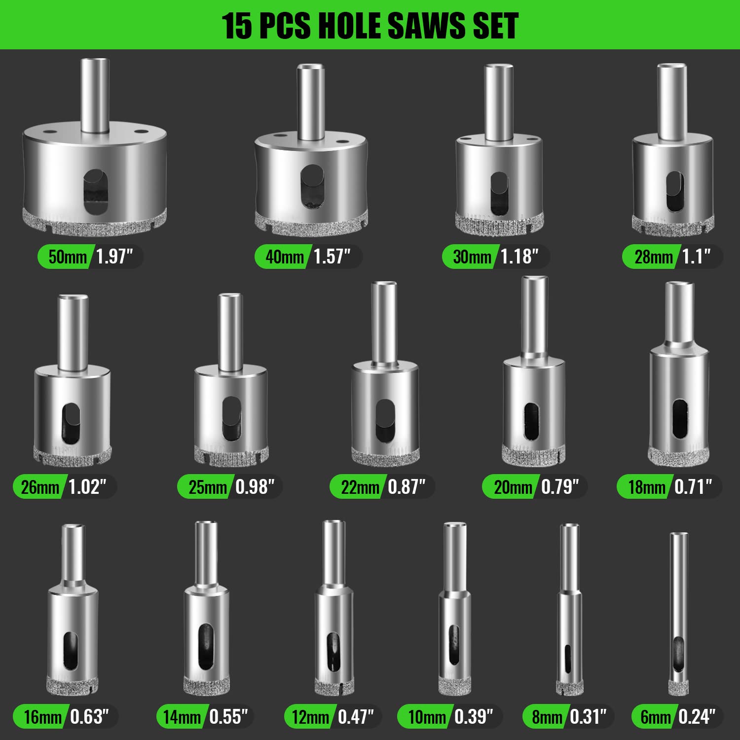 17-delige diamanttegelborenset - Jigger Double Sided recensie en prijs