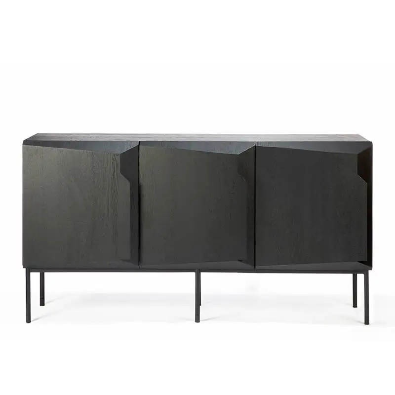 Massief hout Zwart Vitrinekast - Home Bar Lounge recensie en prijs