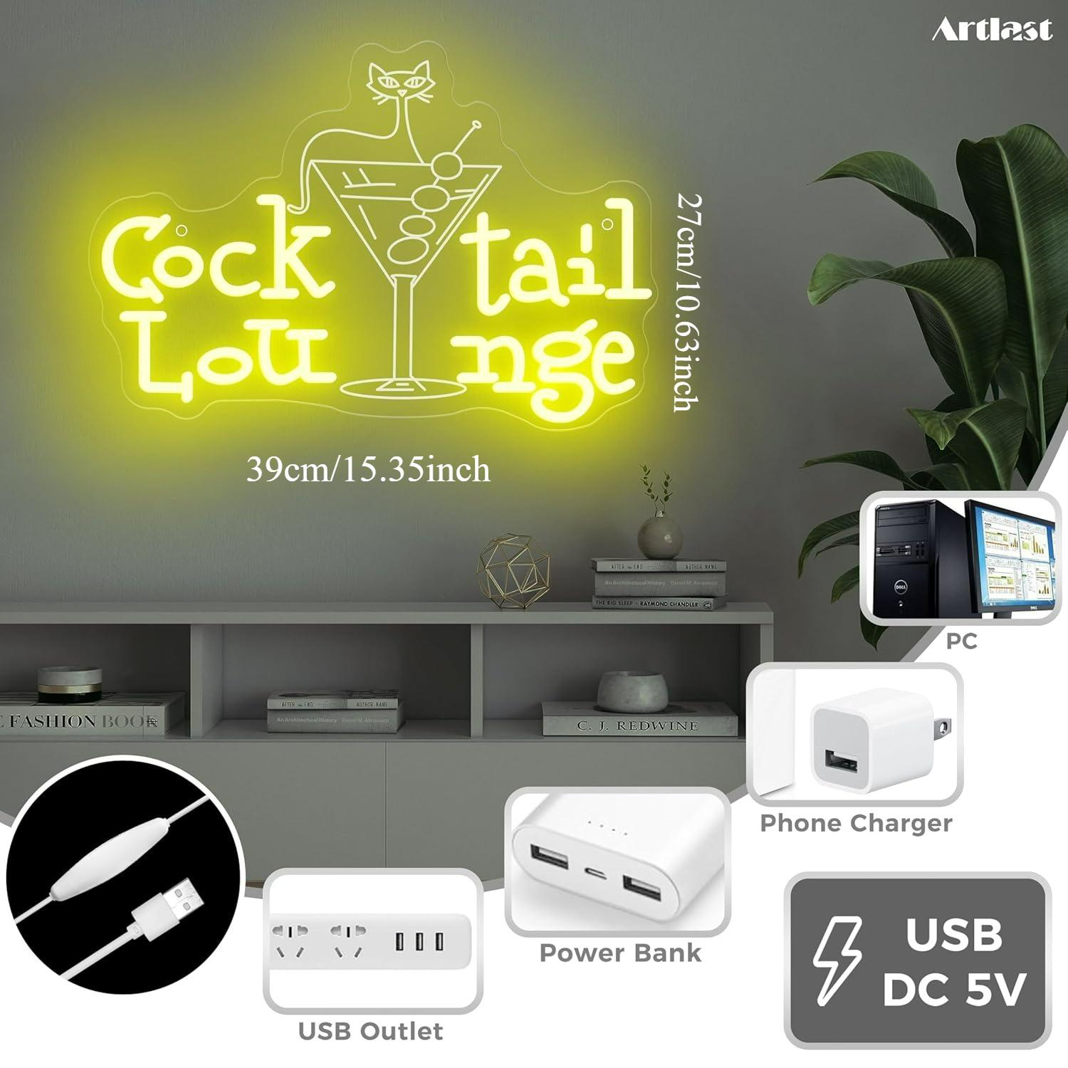 Cocktail Lounge Neonbord Dimba - Home Bar Cafe recensie en prijs
