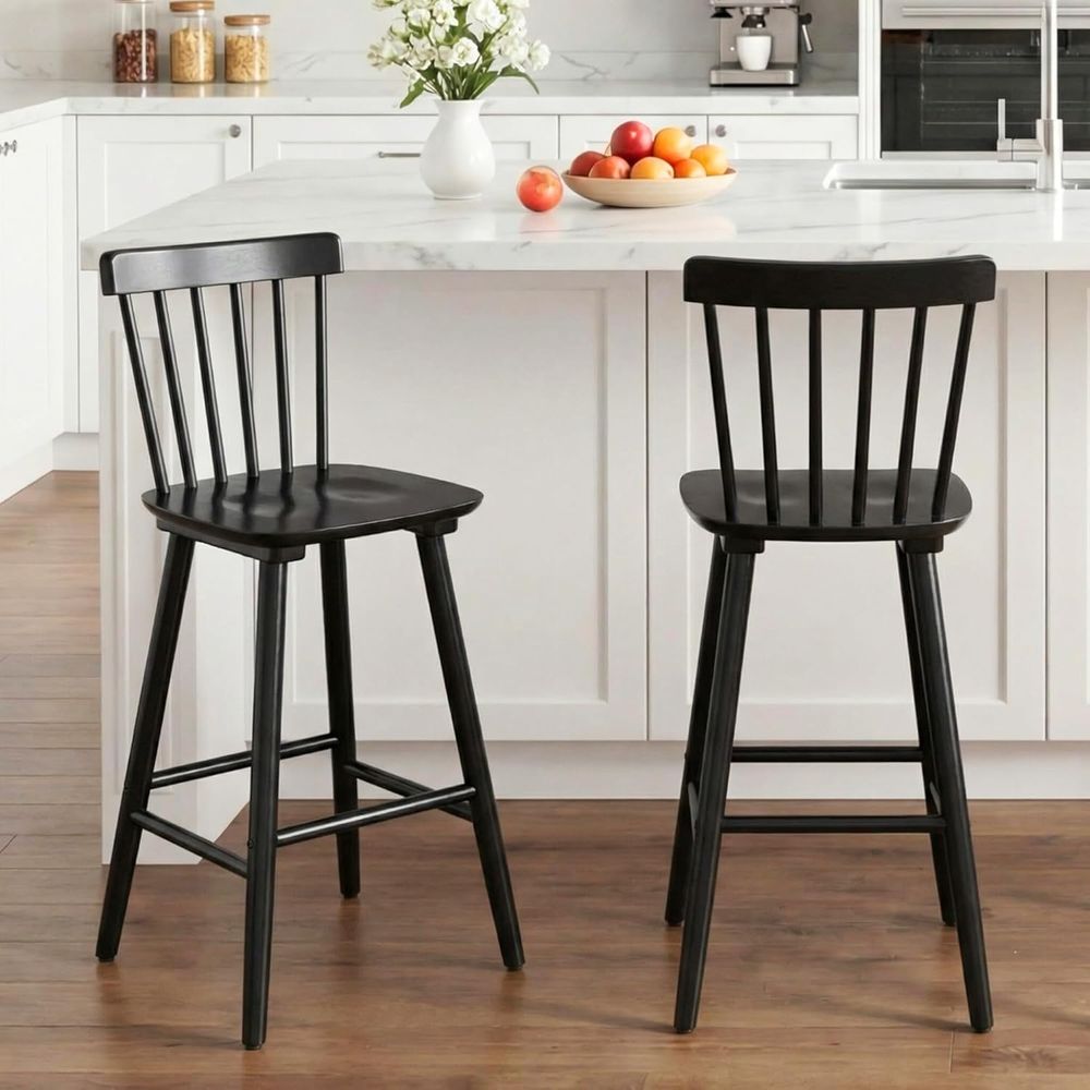 Set van 4, 26 cm hoge houten b - Home Bar Stools recensie en prijs